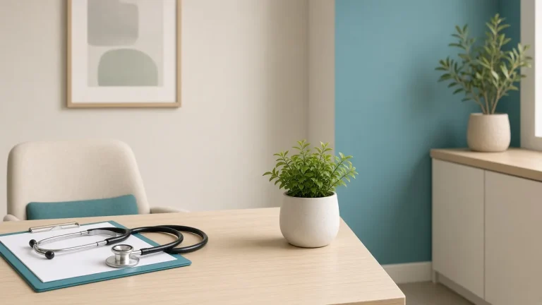 Stethoscope on a clinic desk