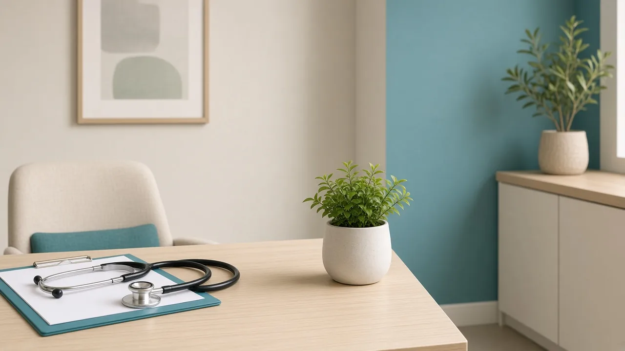 Stethoscope on a clinic desk