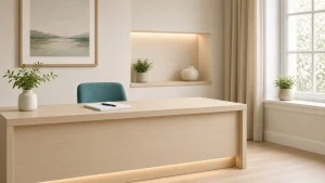 Clinic reception desk